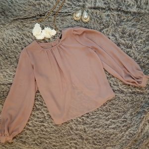 Poetry Sheer Top W/Buttons & Semi Open Back